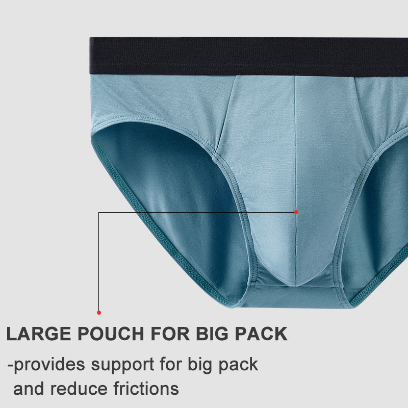 3 Pack Soft Modal Cotton Large Pouch Briefs