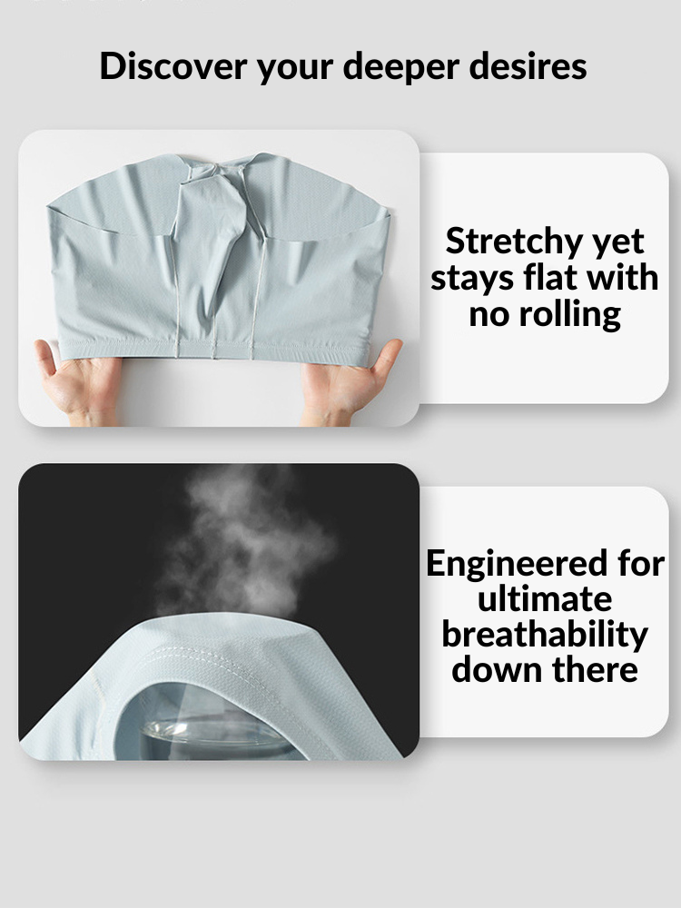 3 Pack Men's Contoured Pouch Seamless Trunks