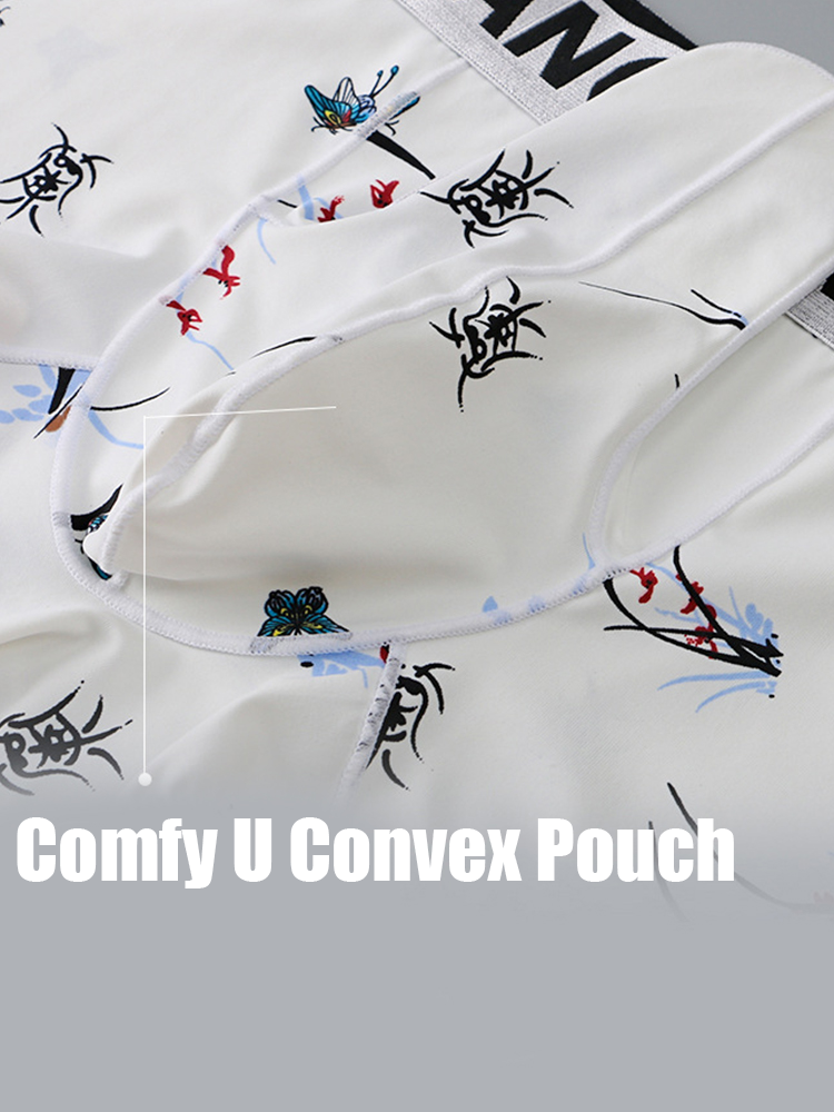 3 Pack Men's Ice Silk Dual Pouch Trunks