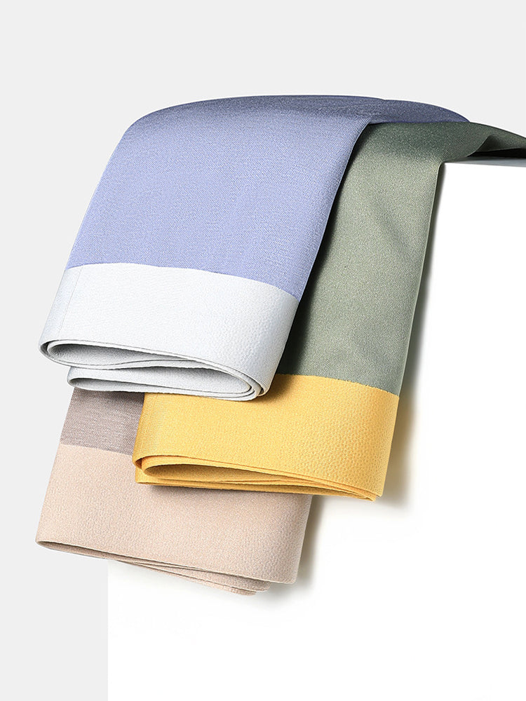 Men's Seamless Spliced Color Pouch Briefs