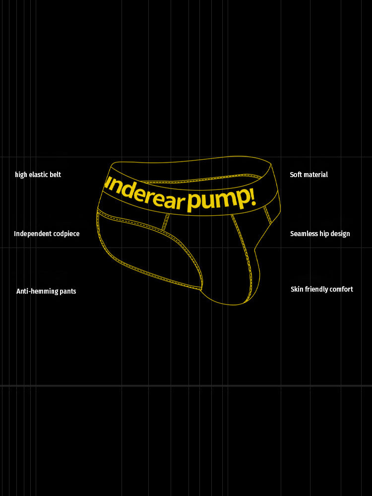 2 Pack Men's Breathable Mesh Comfortable U-convex Large Pouch Sports Briefs