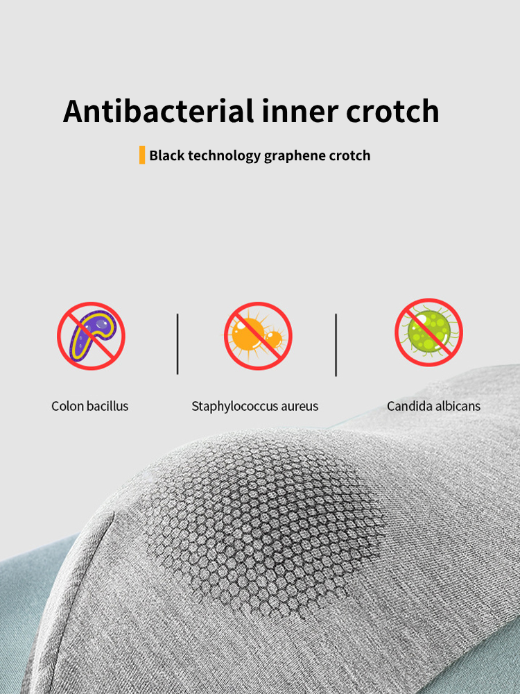 3-pack Men's Sports Antibacterial Graphene Boxer Shorts