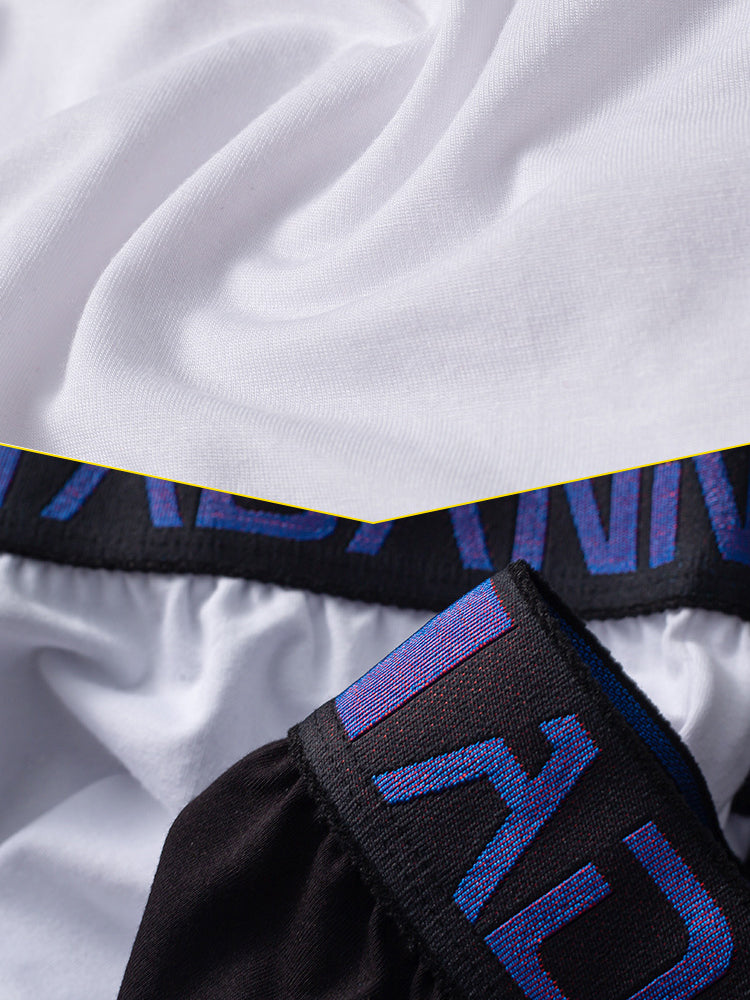 Men's Sexy Spliced Color Big Pouch Bikini