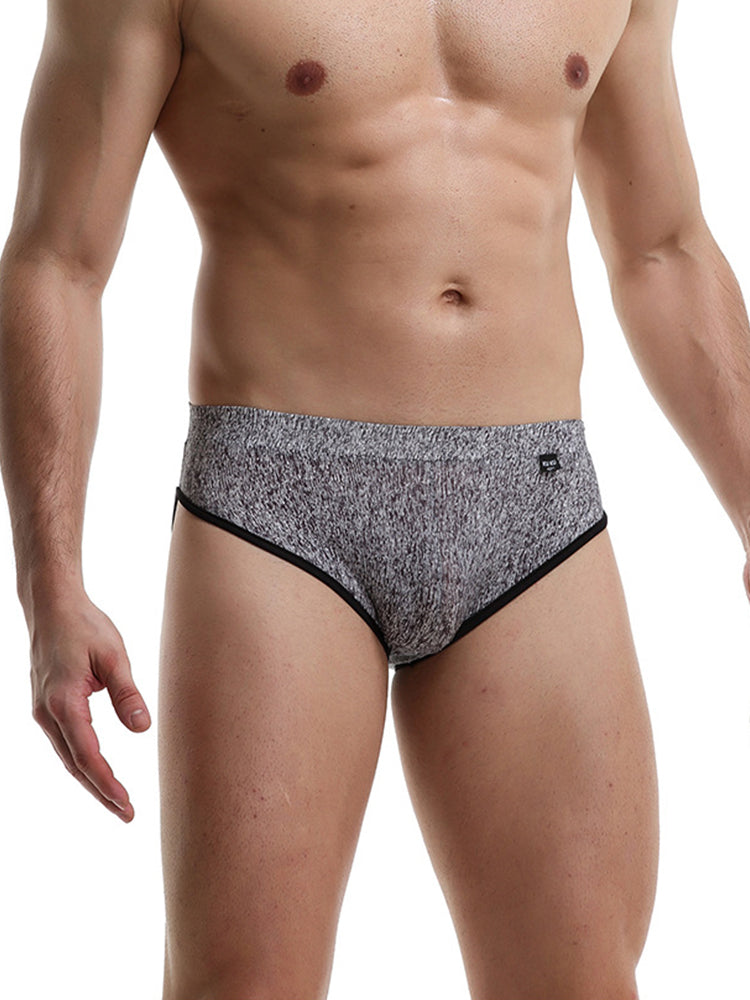 3 Pack Men's Nylon Sexy Low-Rise High-Elastic Briefs