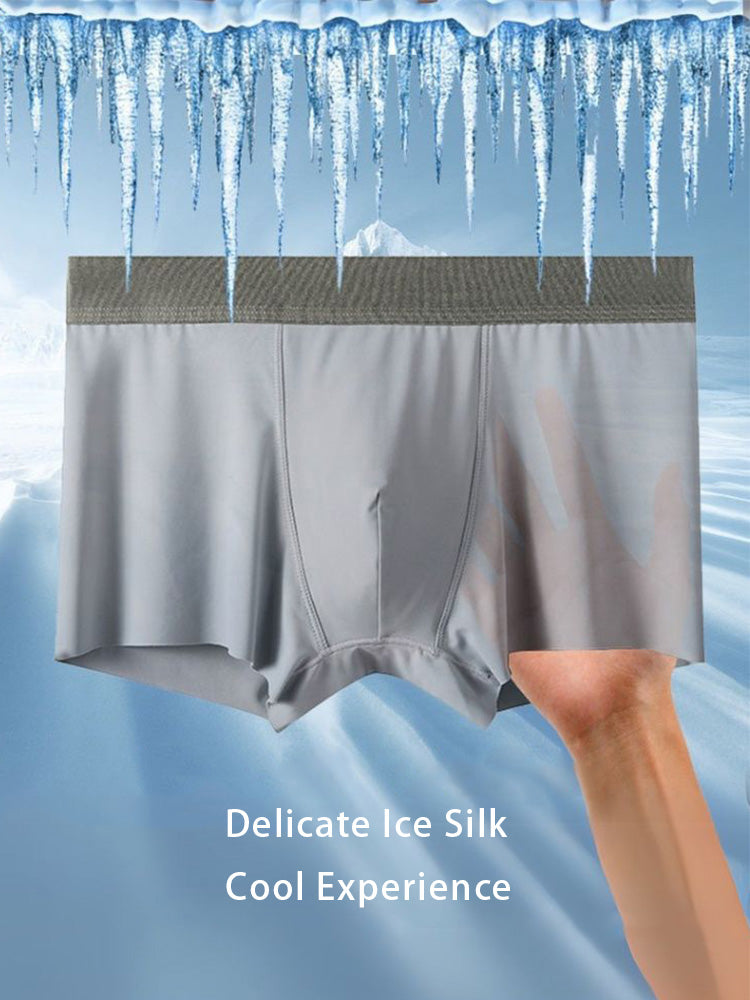 3 Pack Men's Solid Color Lightweight Comfortable Breathable Seamless Trunks