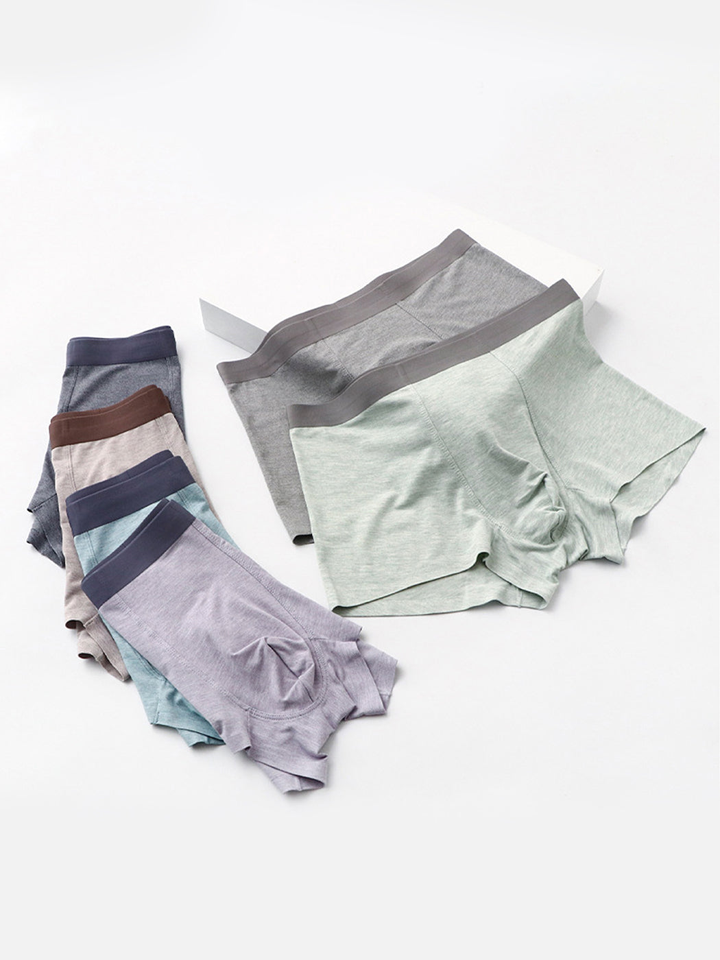 2 Pack Men's U Convex Pouch Trunks