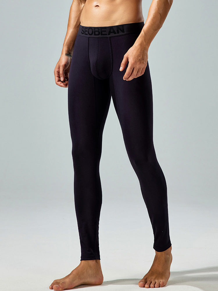 Seobean Men's Thin Autumn and Winter Essential Thermal Underwear Long Pants