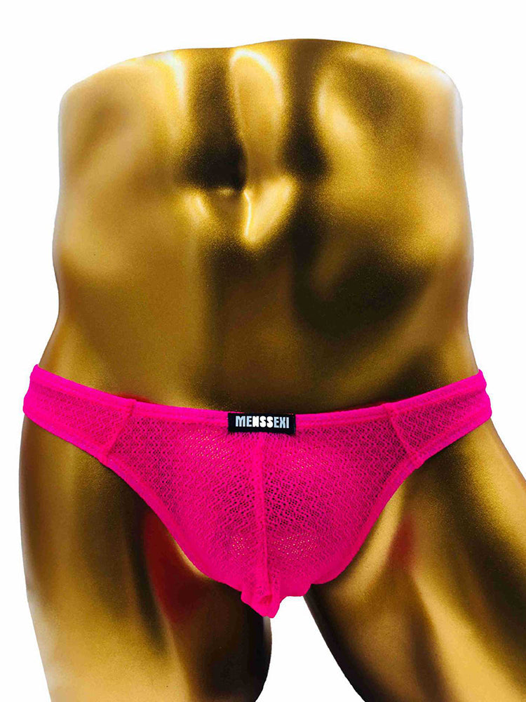 2 Pack Men's Low-Rise Lace High Elasticity Bikinis