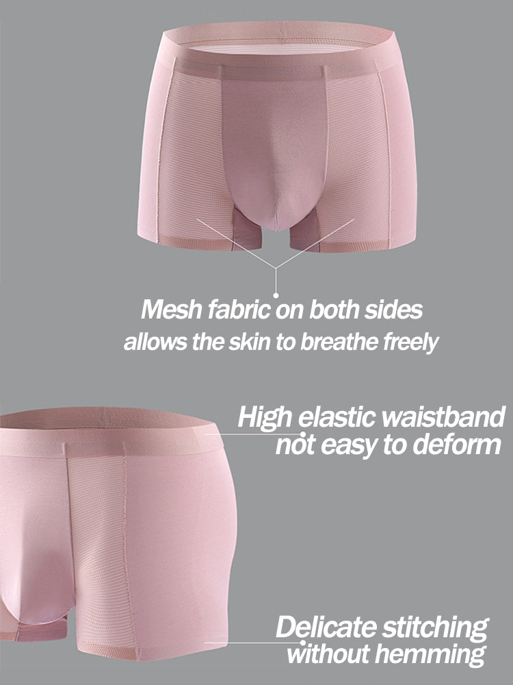 2 Pack Men's Breathable Seamless Modal Trunks