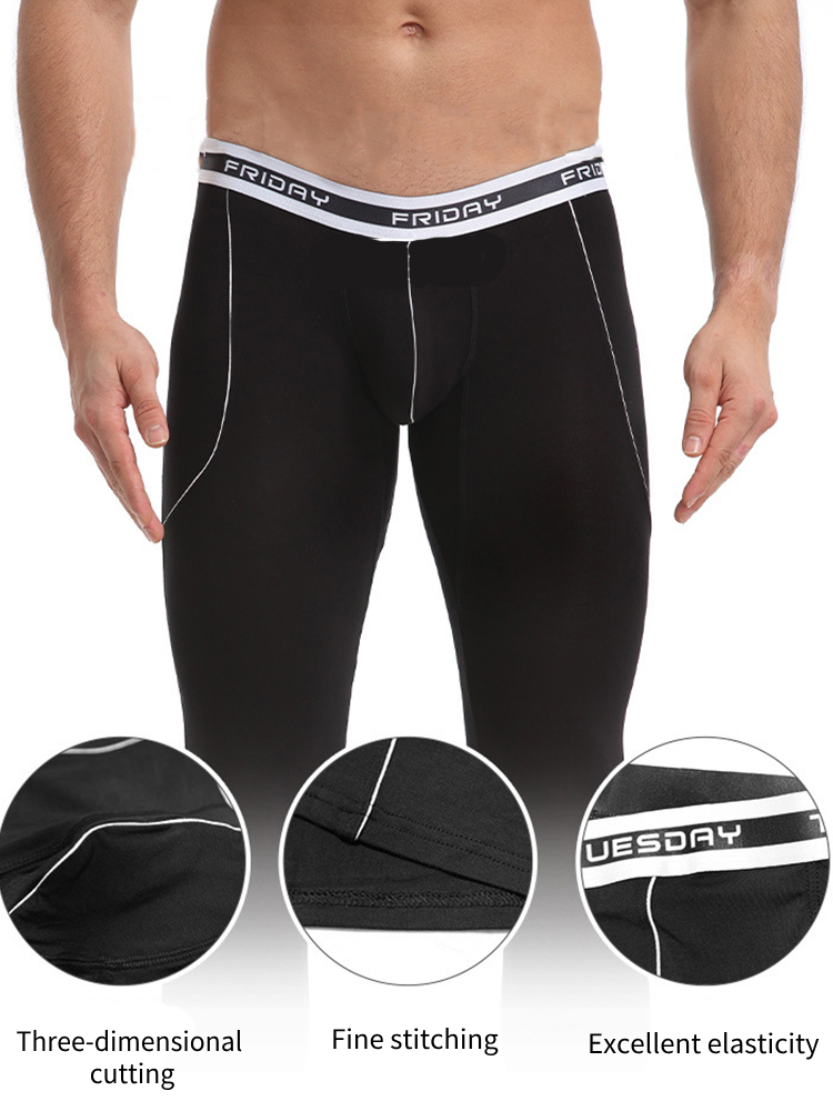 Men's Thermal Pants Bamboo Fiber Casual Thermal Pants