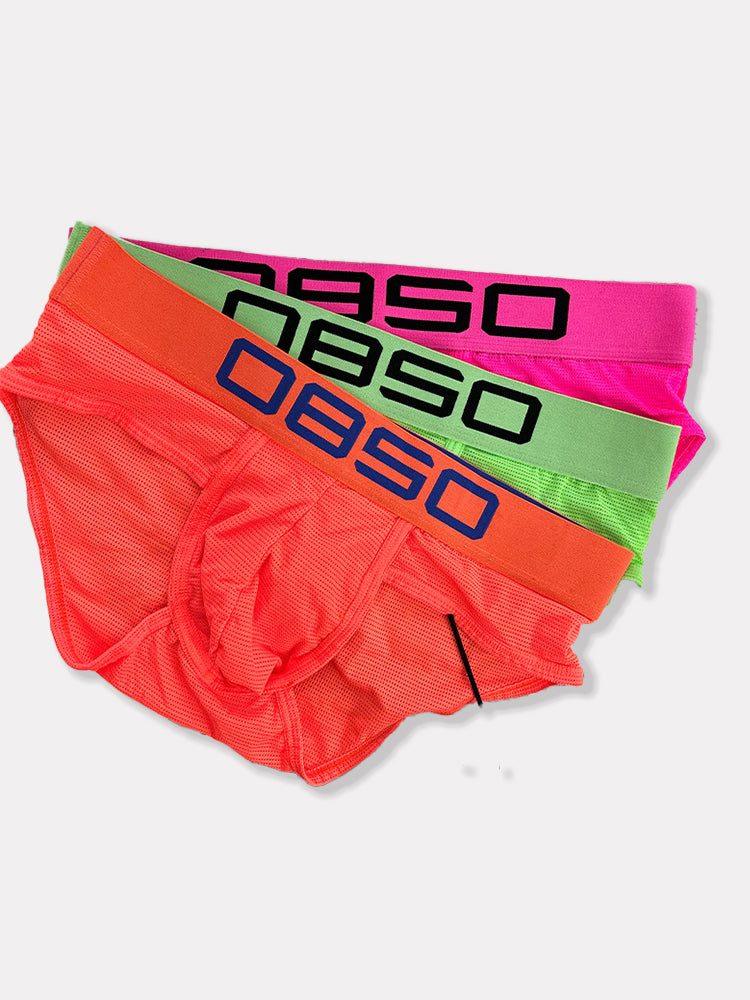 2 Pack Men's Comfortable Breathable Sports Solid Color Briefs