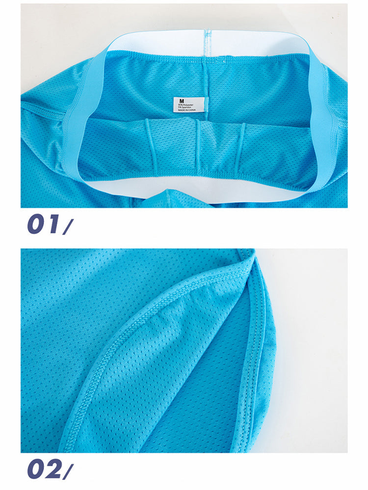 3 Pack Men's Mid Waist Breathable Mesh Home Aloha Boxers