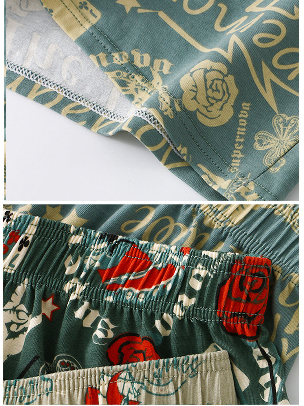 2 Pack Men's Relaxed Printed Cotton Boxers