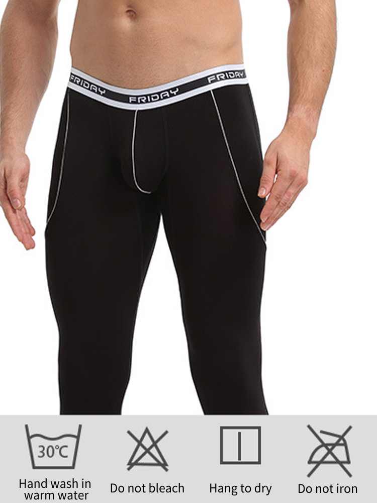 Men's Thermal Pants Bamboo Fiber Casual Thermal Pants