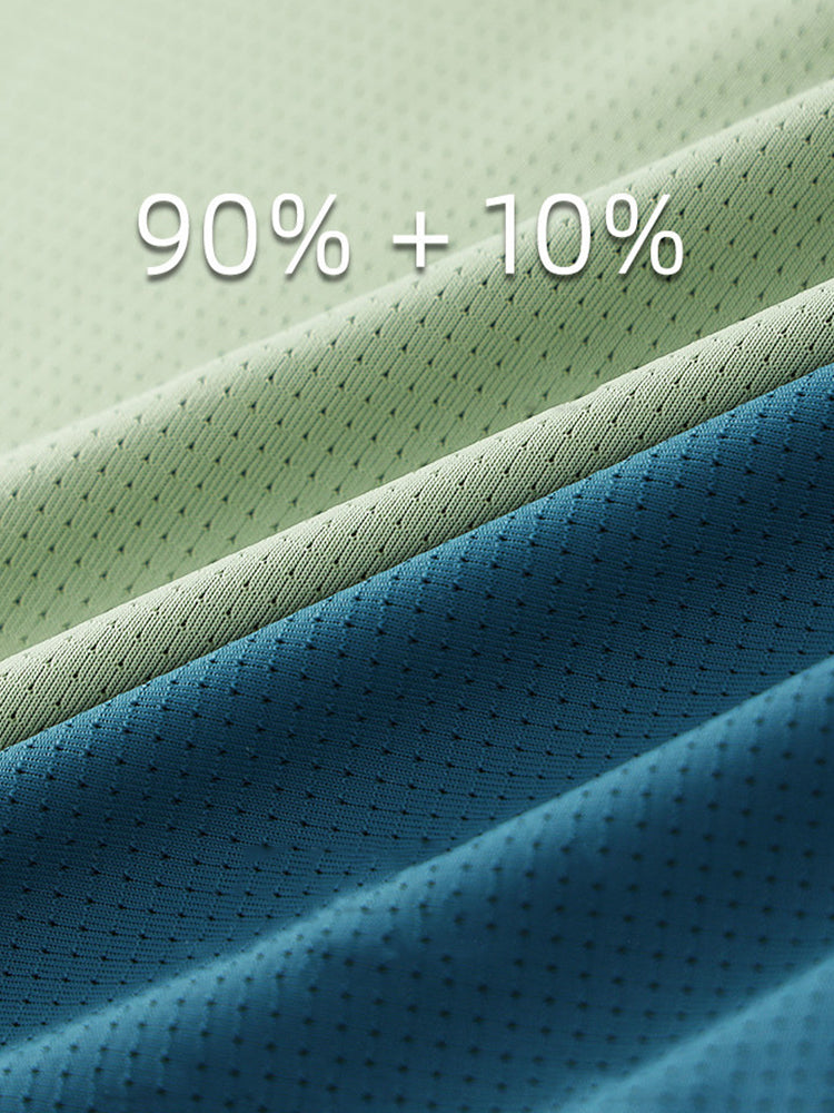 Men's Ice Silk Raised Opening Culottes Mesh Plus Length Boxer Briefs