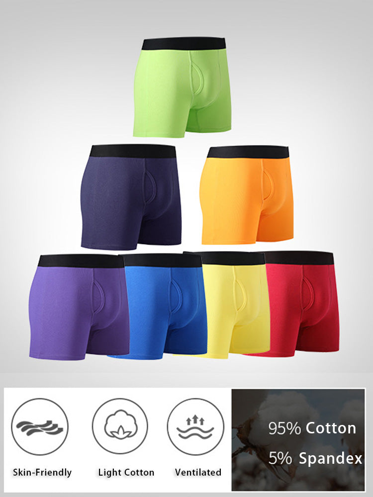 Men's Cotton Long-Length Anti-Chafing Boxers Briefs & Midway Briefs
