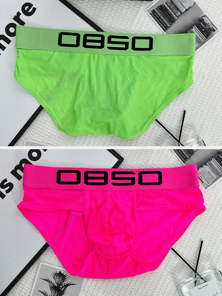 2 Pack Men's Comfortable Breathable Sports Solid Color Briefs