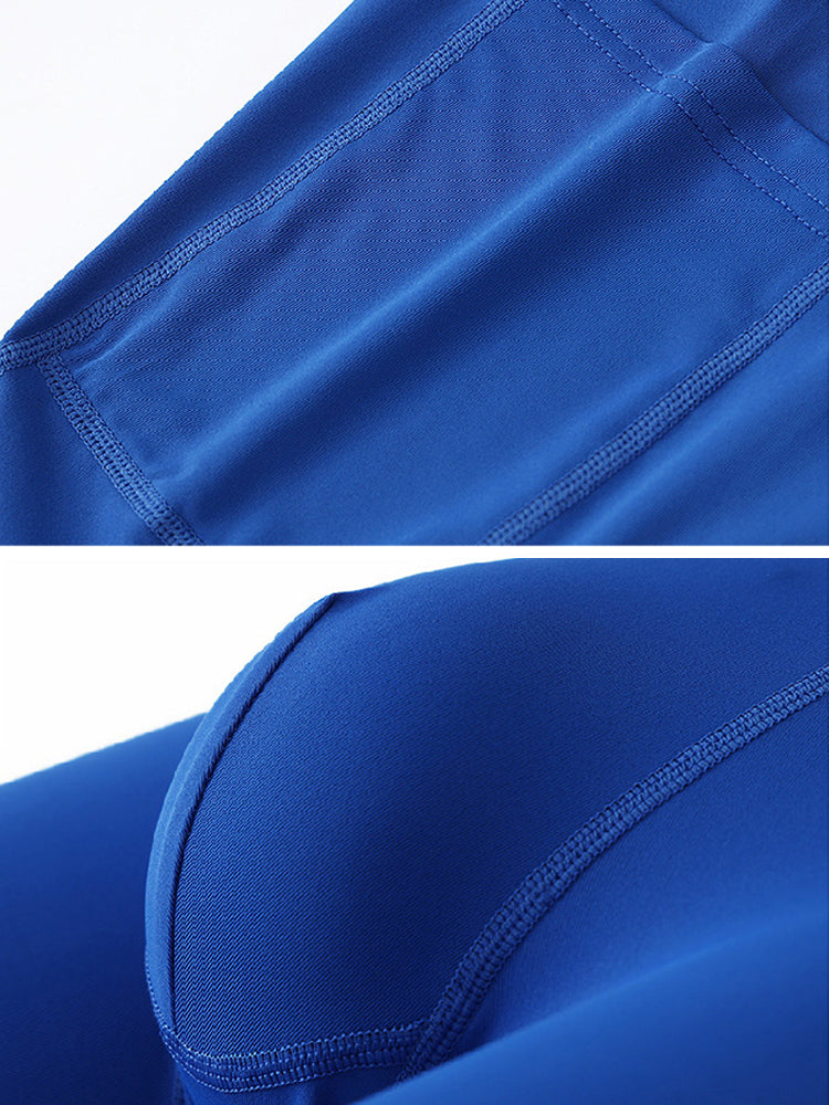 2 Pack Men's Compression Boxer Shorts with Side Pocket