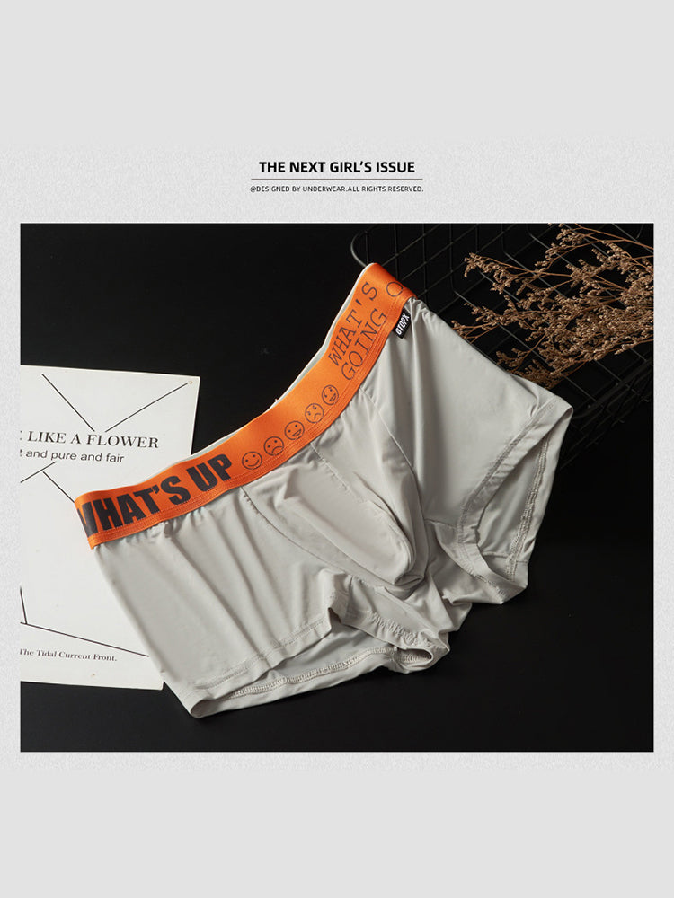 3-pack Men's Ice Silk Solid Color Breathable Briefs