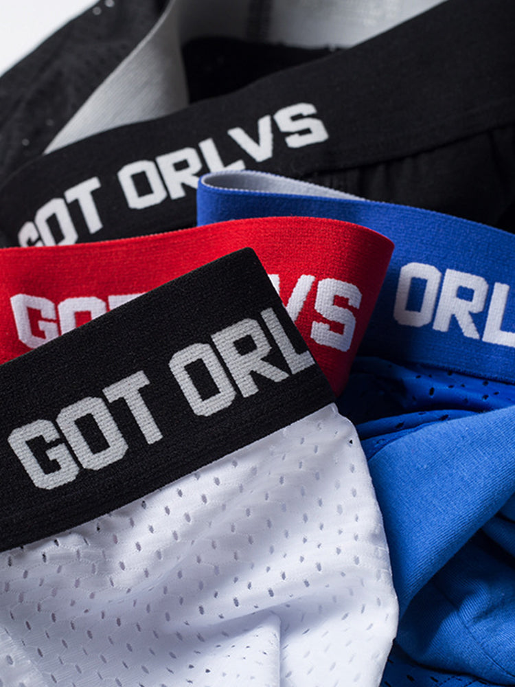 2 Pack Men's Sexy Transparent Seamless Mesh Solid Color Breathable Trunks & Bikini