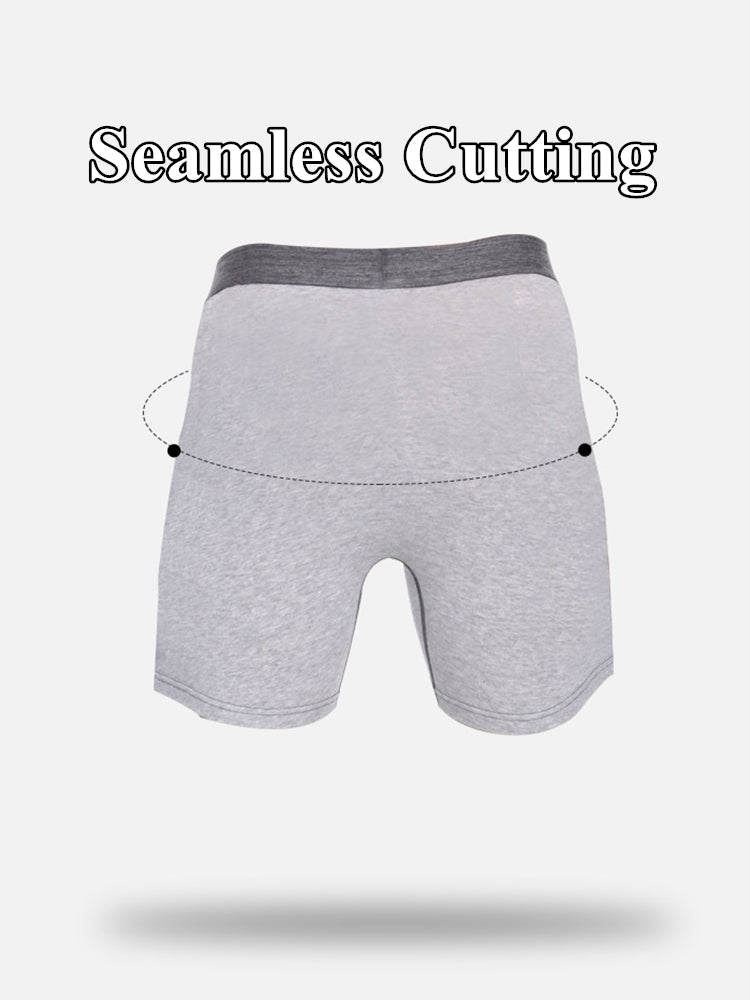 Men's Sport Anti-Chafing Cotton Boxer Briefs