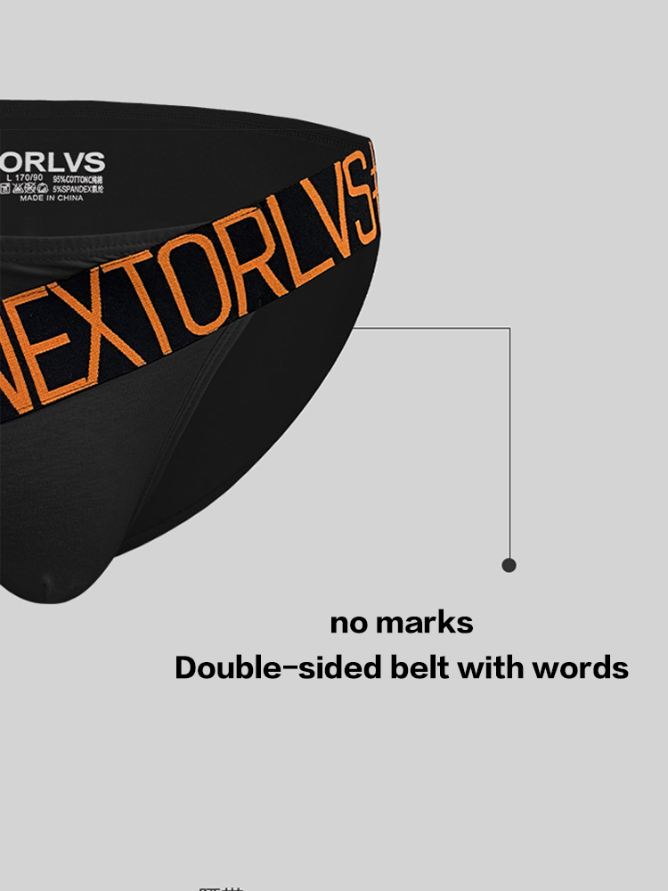 3 Pack Men's Low Rise Cotton Sexy Fashion U Convex Comfort Briefs