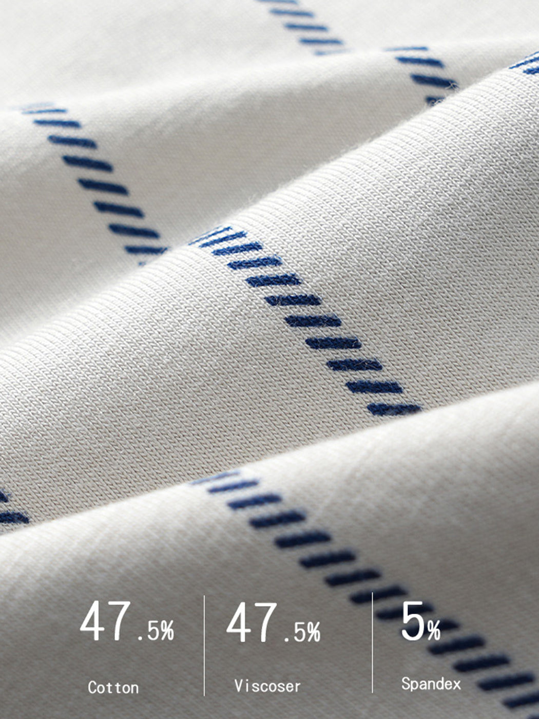 3 Pack Men's Striped Cotton Blend Trunks