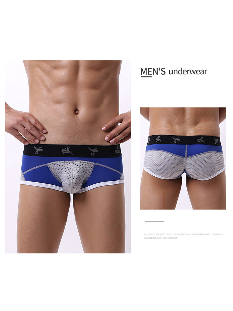 3 Pack Men's Nylon Mesh Breathable U-Pouch Trunks