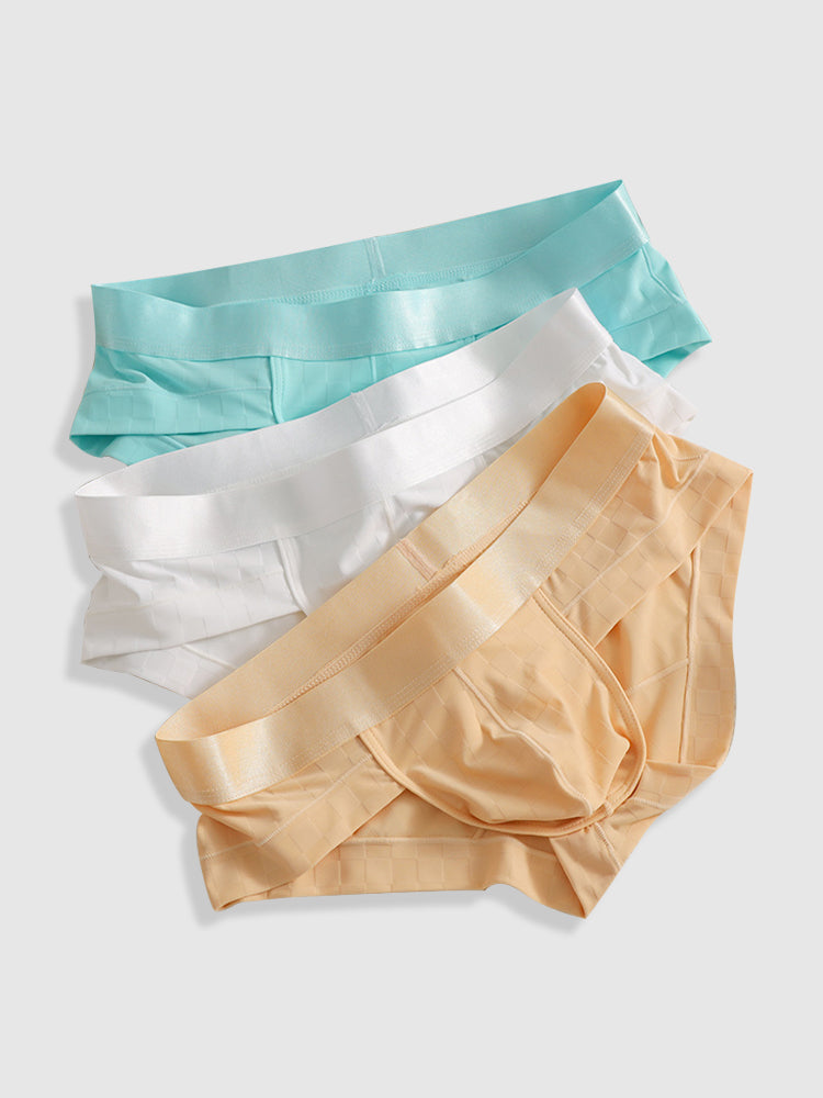 3 Pack Men's Anti-Bacterial Jacquard Briefs
