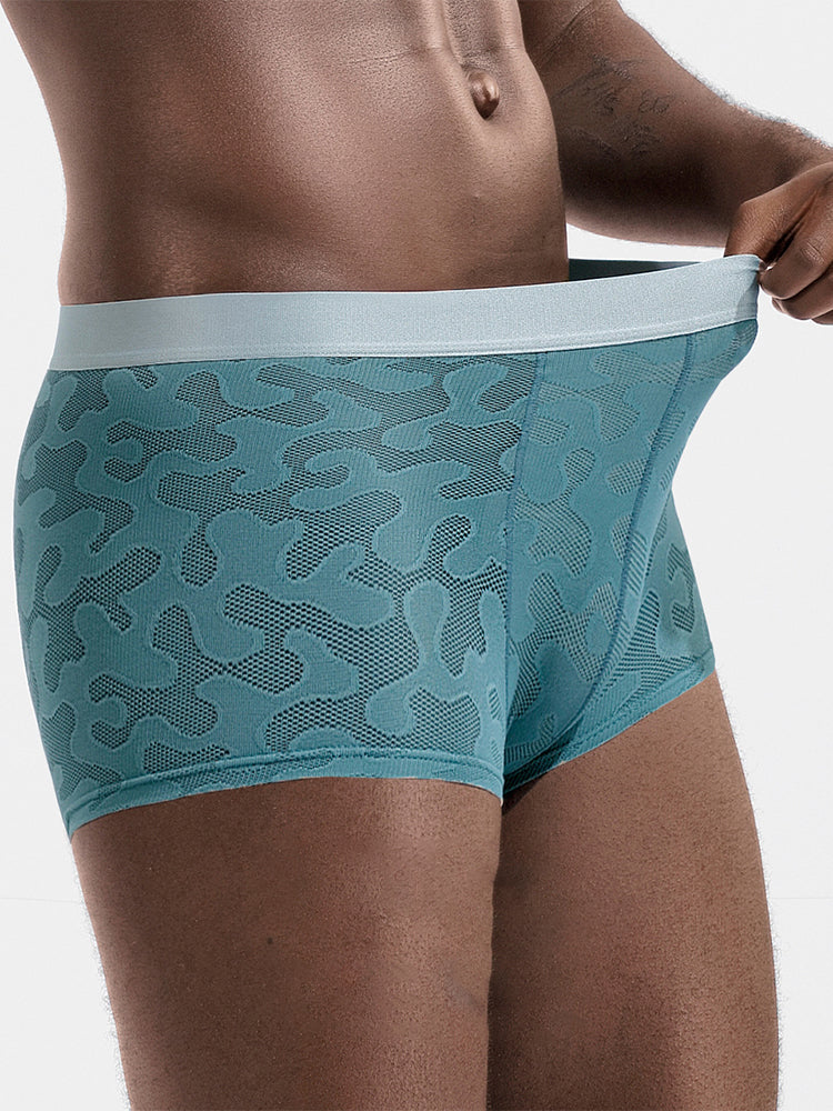 3 Pack Men's Graphene Anti-Bacterial Hollow Lace Ultra-Thin Trunks