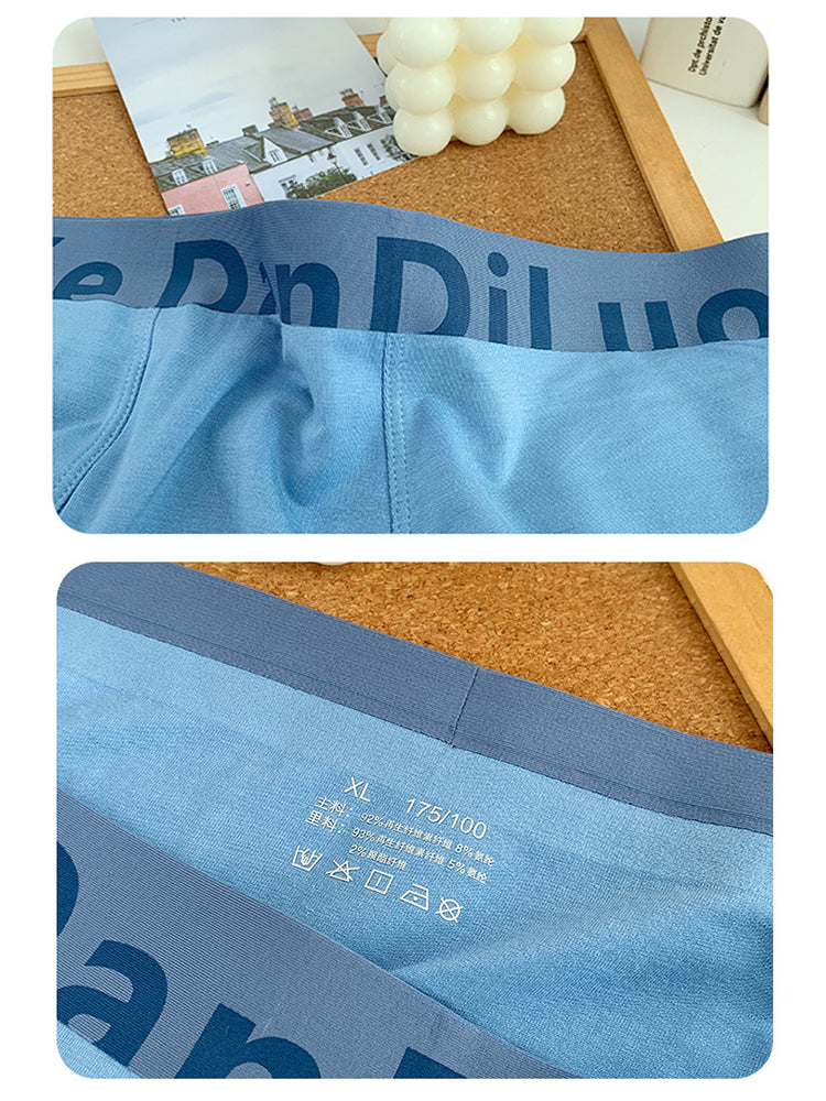 3 Pack Men's Antibacterial Seamless Boxer Briefs