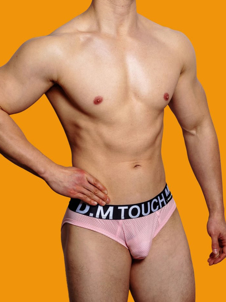 2 Pack Men's Low Waist Mesh Nylon Breathable Jockstrap