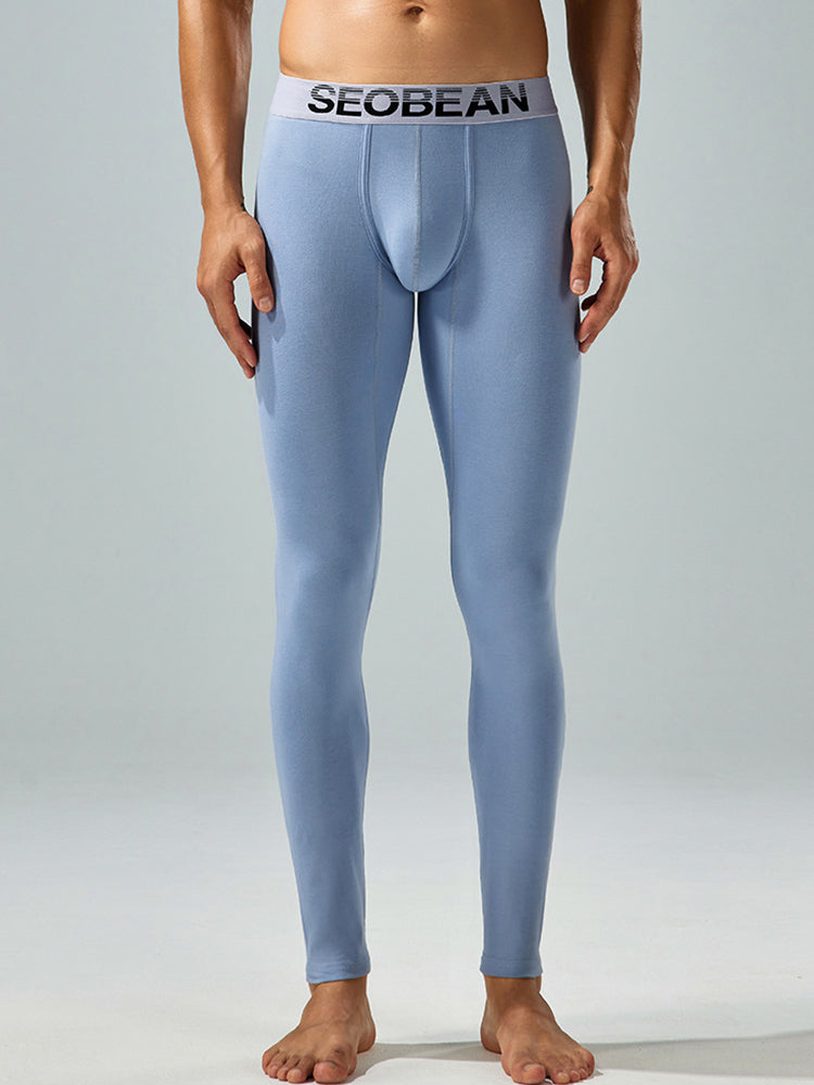 Seobean Men's Thin Autumn and Winter Essential Thermal Underwear Long Pants
