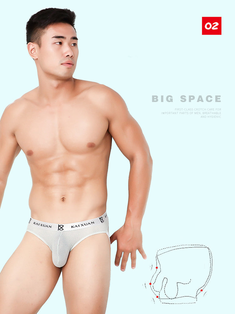 3 Pack Men's Soft Elastic Comfortable Breathable Low Waist Sexy Thong