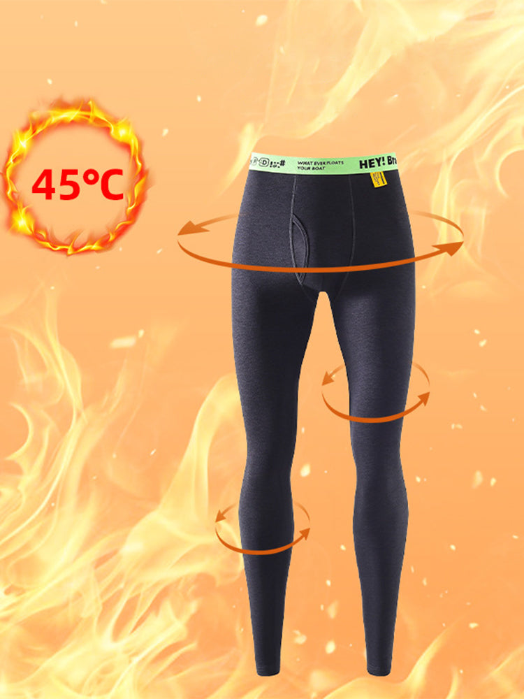 Men's Thermal Pants with Fleece Lining, Thickened Sports Base Layer Pants