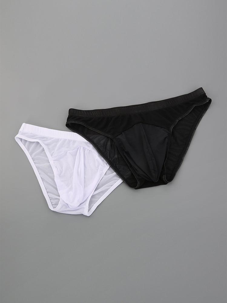 2 Pack Men's Seductive Mesh Sheer Briefs