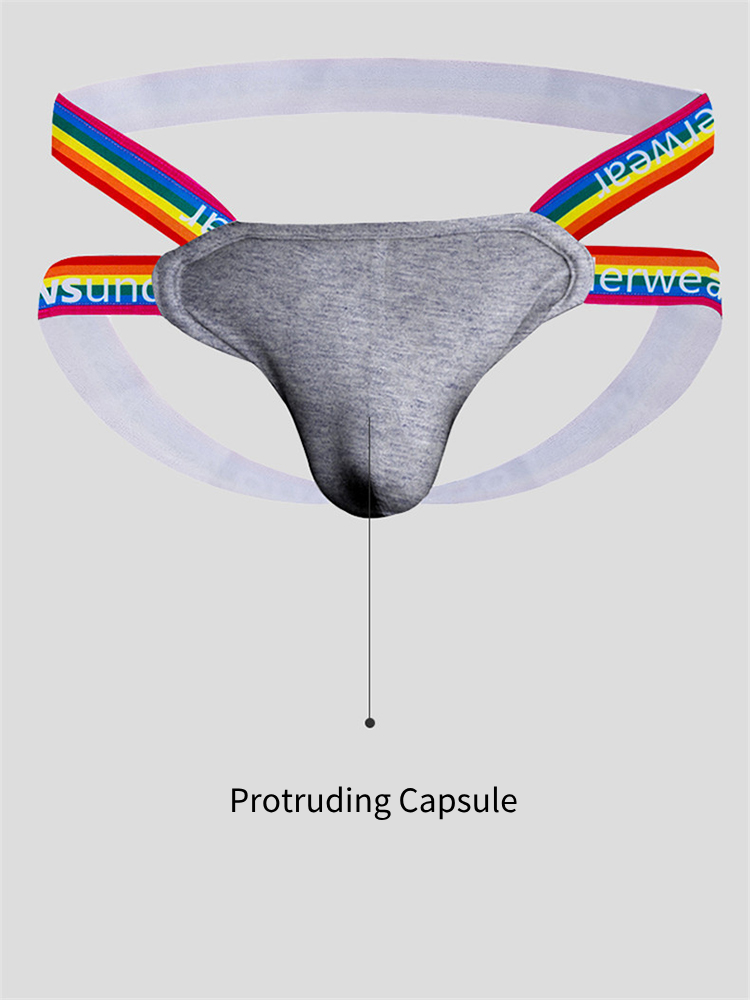 3-pack Men's Rainbow Cotton Thong