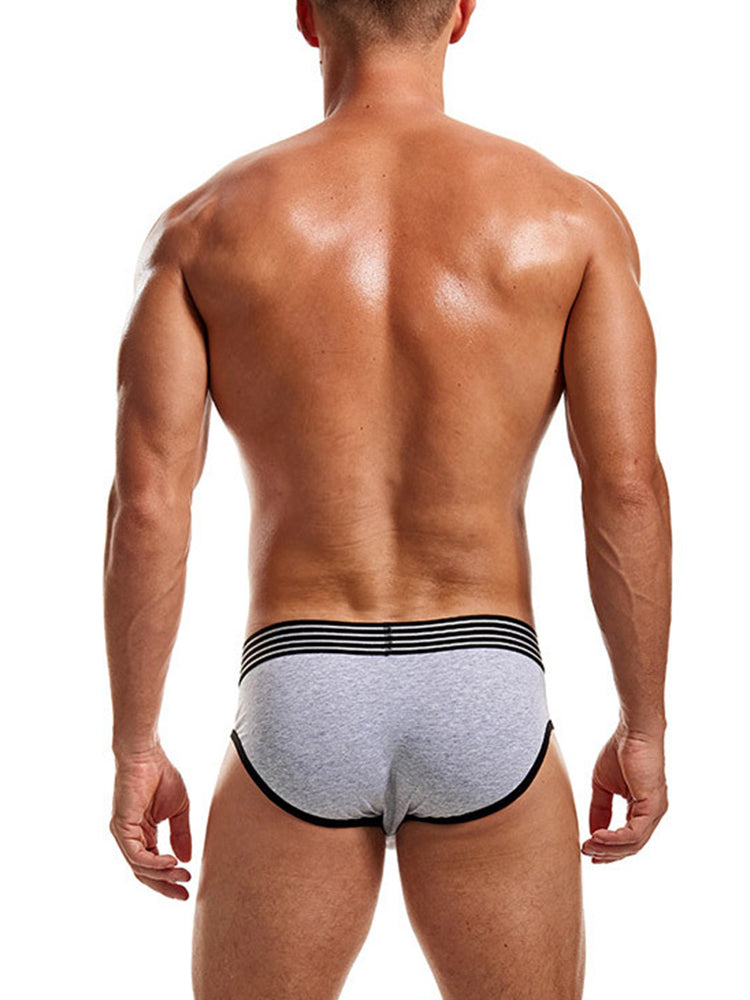Men's Spliced Color Pouch Briefs
