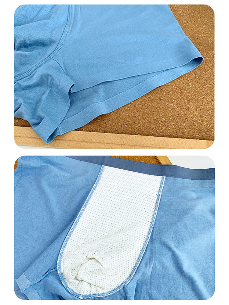 3 Pack Men's Antibacterial Seamless Boxer Briefs