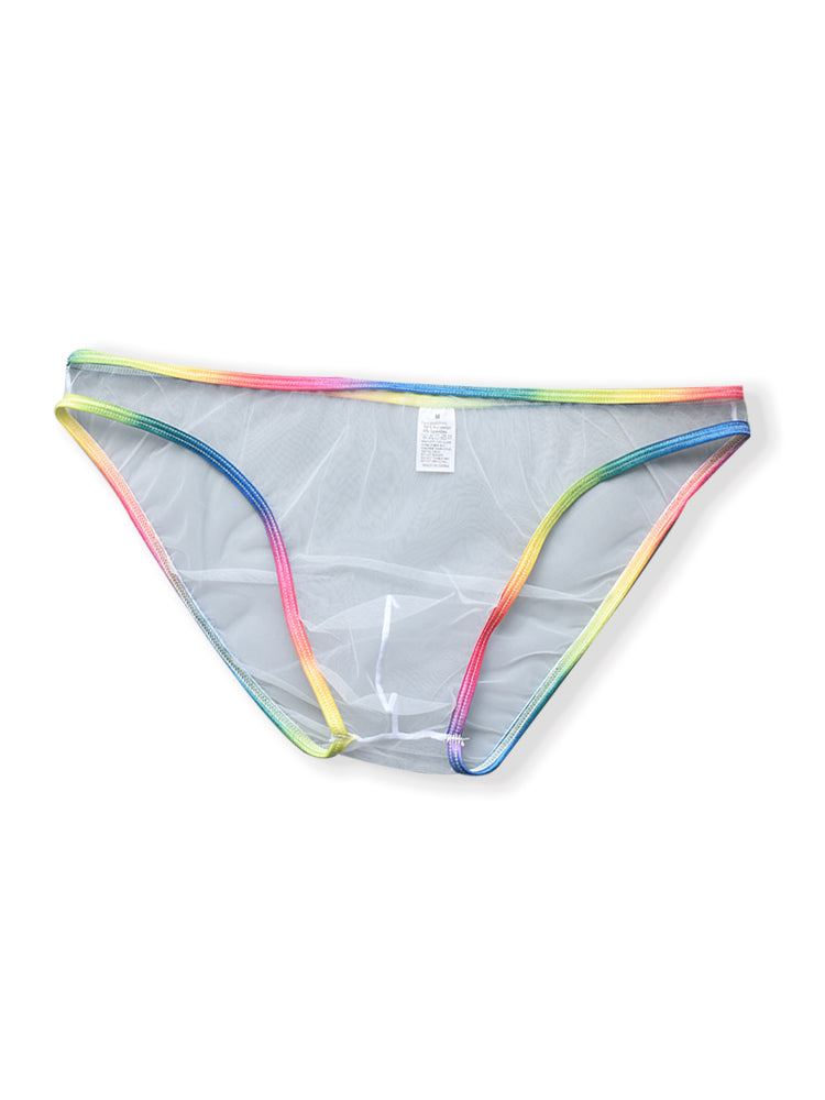 3-pack Men's Ultra-sheer Rainbow-edge Mesh Briefs