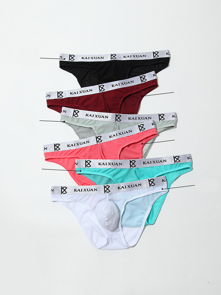 3 Pack Men's Soft Skin-Friendly Ice Silk Thin Low-Rise Briefs