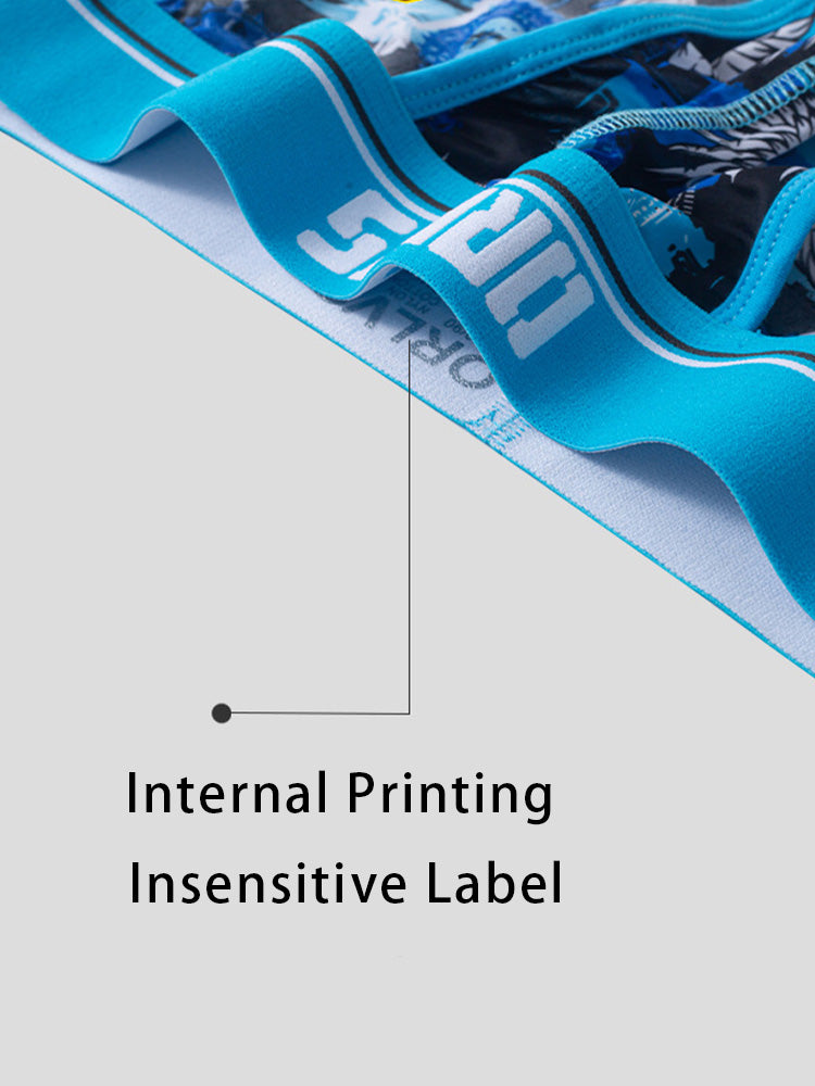 2 Pack Men's Breathable Ice Silk High-Cut Printed Bikini