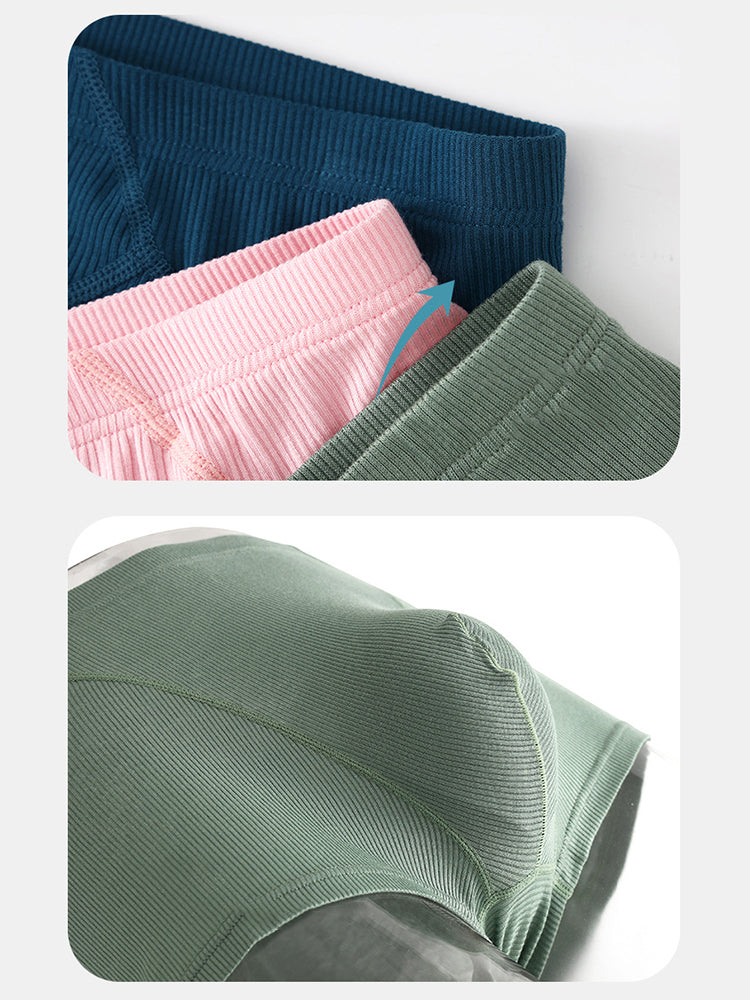 3 Pack Men's Breathable Comfort U-Shaped Raised Pocket Ribbed Briefs