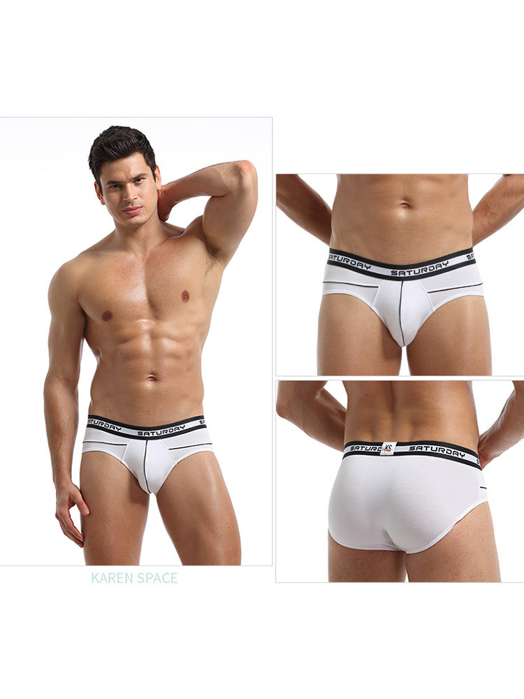 3 Pack Men's Comfortable Sporty Breathable Low-Waist Sexy Briefs
