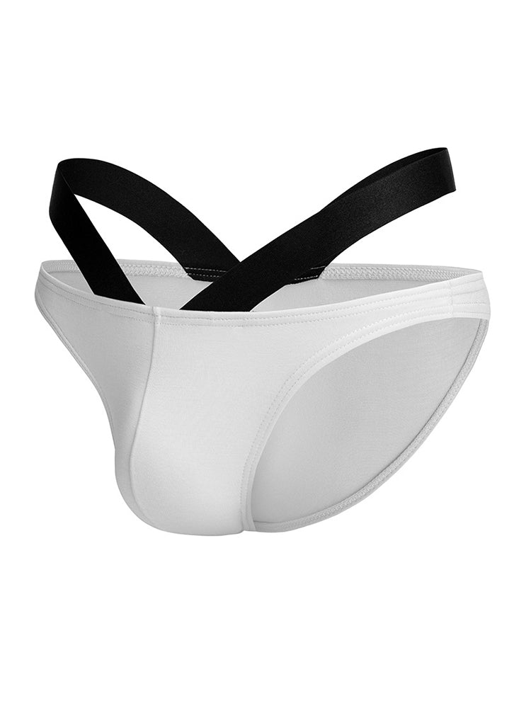 3-pack Men's Double-layer Pouch V-neck Double-waist Bikini