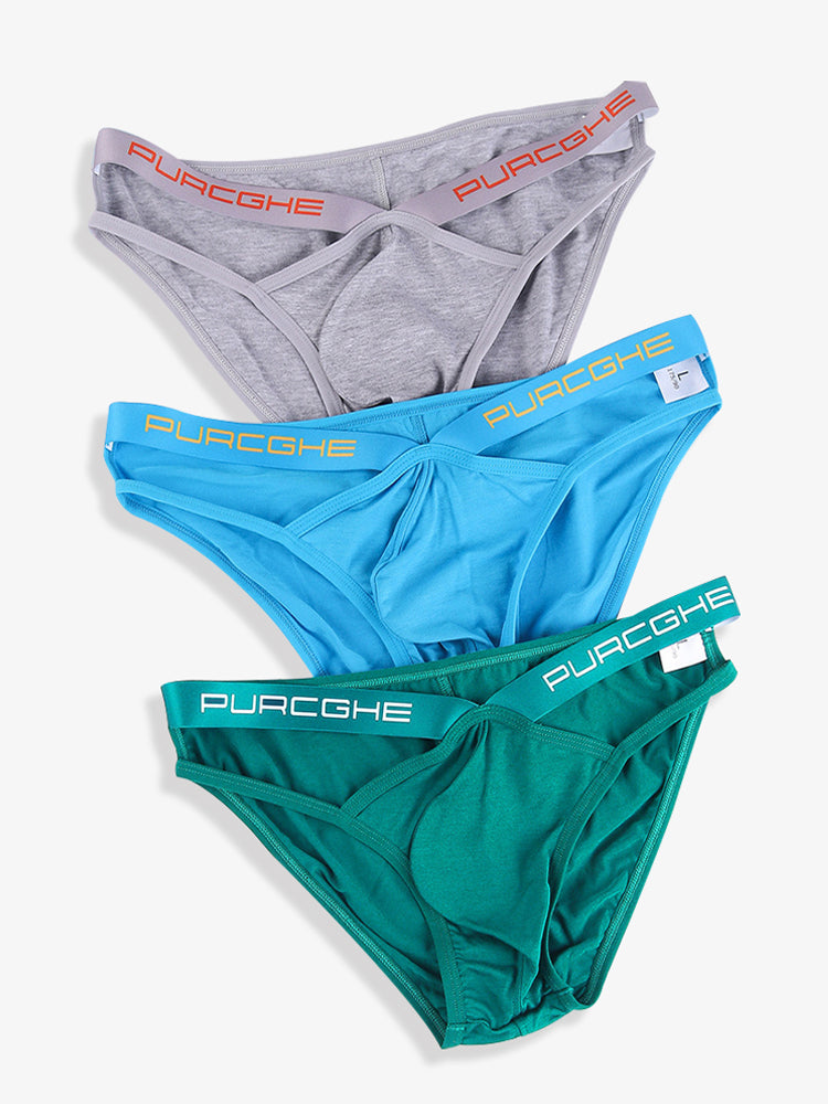 3 Pack Men's Low-Rise Sexy Hollow-Out Bikinis