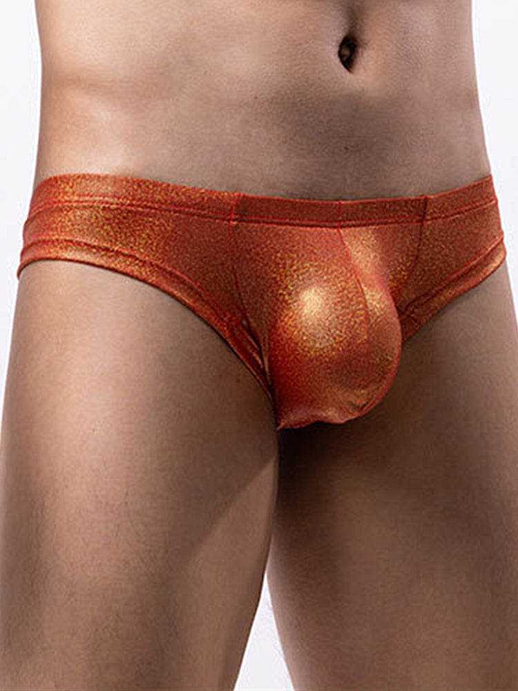 3 Pack Men's Solid Color Sparkle Briefs