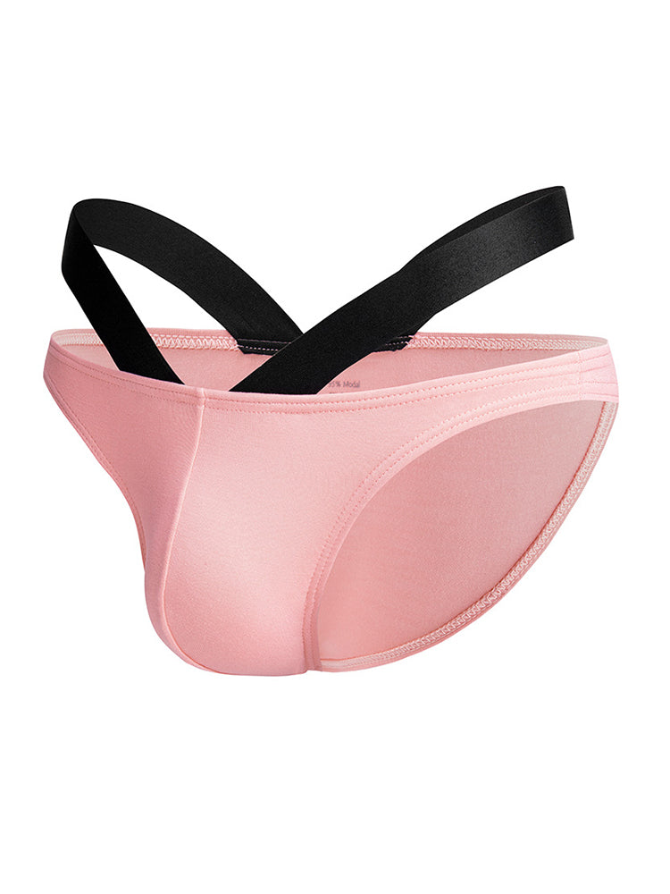 3-pack Men's Double-layer Pouch V-neck Double-waist Bikini