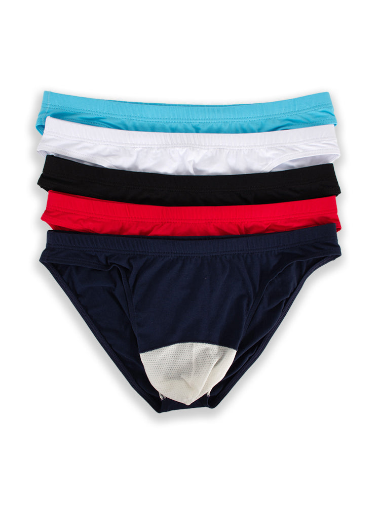 3-pack Men's Sexy Low-rise Mesh Cotton Briefs