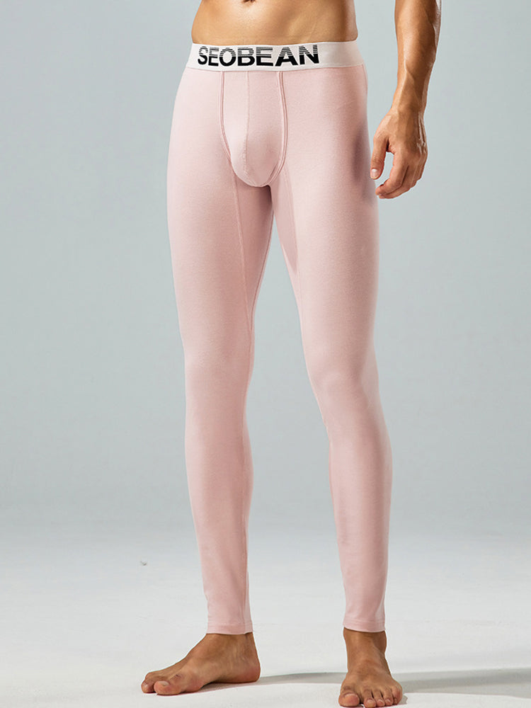 Seobean Men's Thin Autumn and Winter Essential Thermal Underwear Long Pants